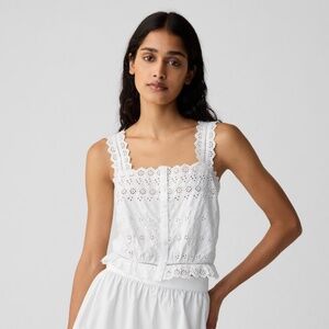 Gap x DOEN Cropped Eyelet Tank Top